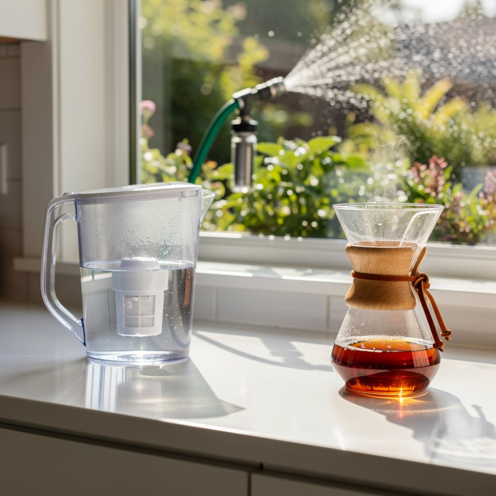 Bouilloire filtrante et filtration d'eau de jardin Bouilloire filtrante et filtration d'eau de jardin
