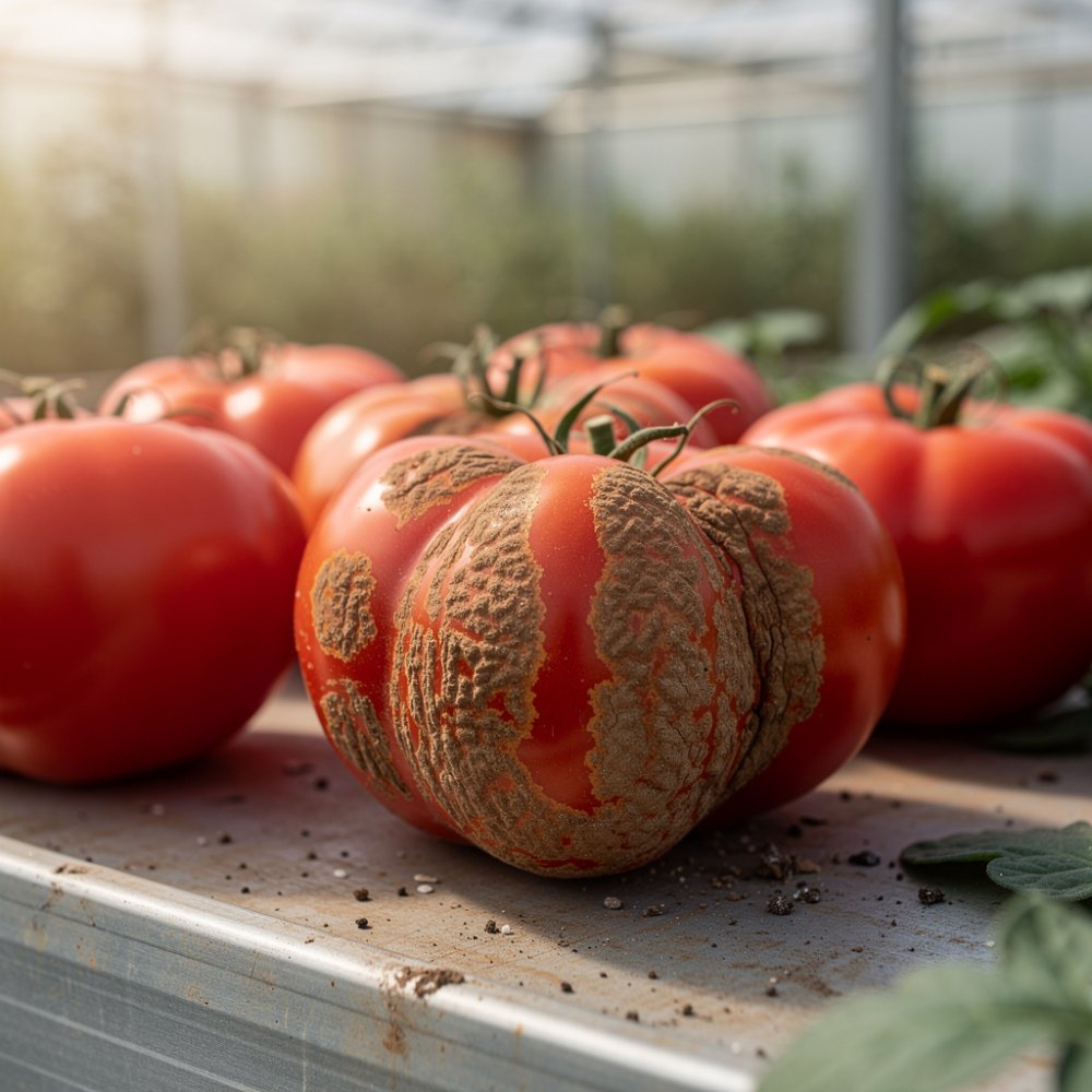 Tomates endommagées par le virus ToBRFV