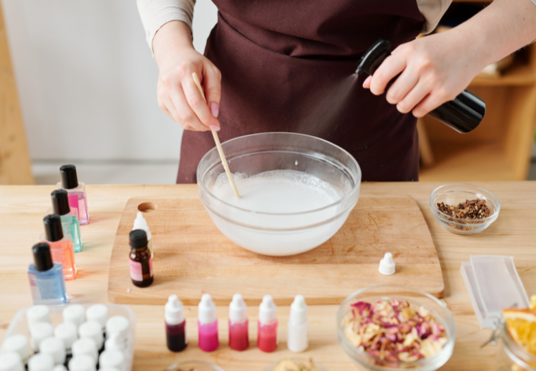 Préparation des mélanges d'aromathérapie